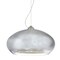 Besa Lighting Brio 14 Cord Pendant, Silver Foil, Satin Nickel Finish, 1x9W LED 1KX-4345SF-LED-SN - alternate 1